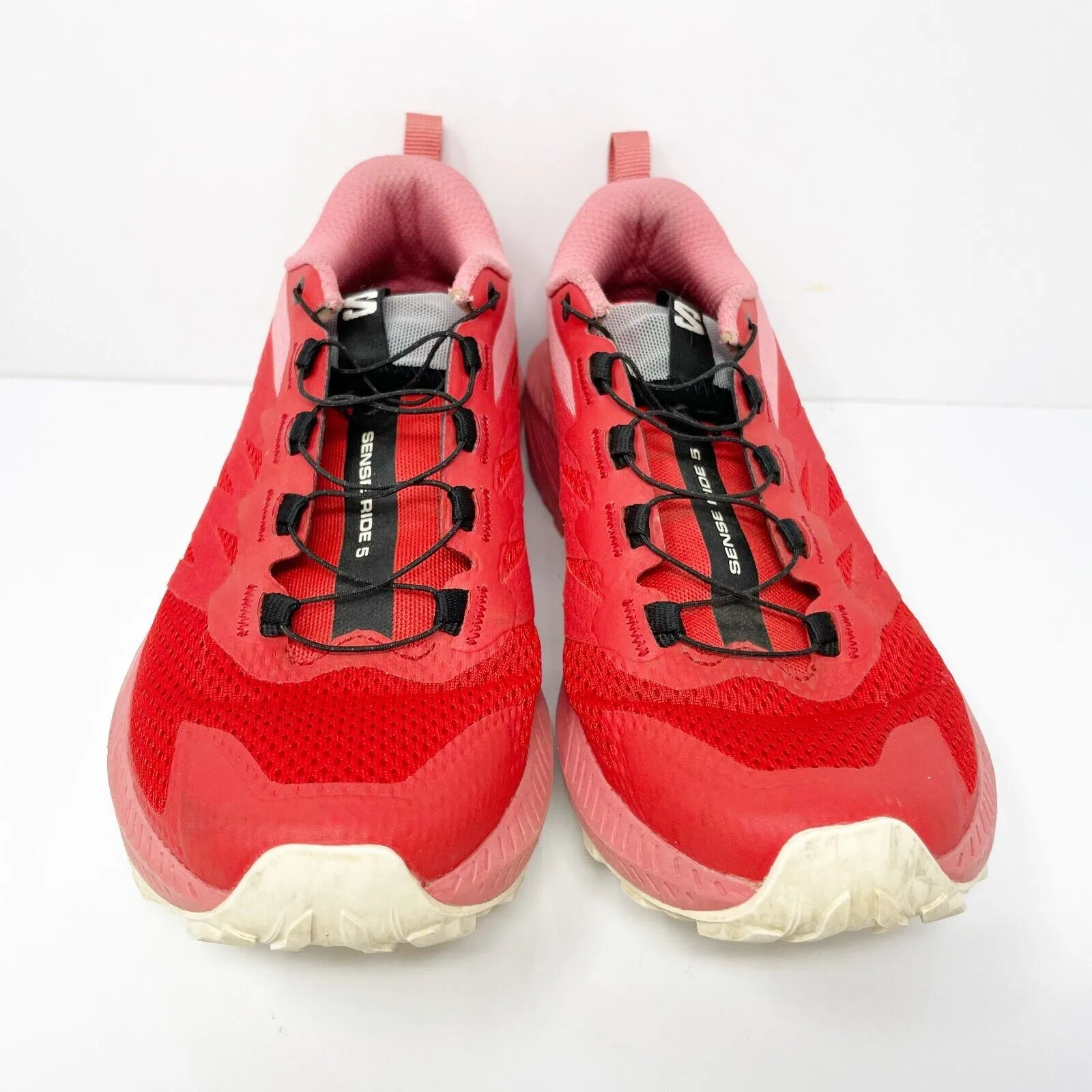 Salomon Womens Sense Ride 5 472152 Red Running Shoes Sneakers Size 8