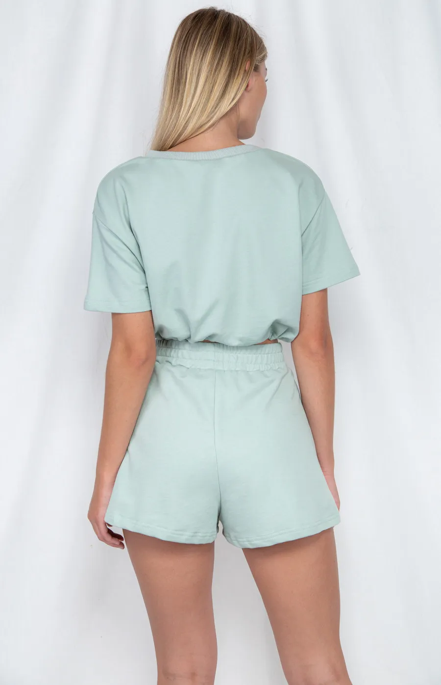Sports Set with Elastic Drawstring Top & Shorts (WSE238A) 