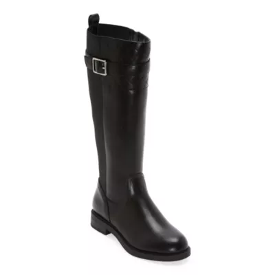 St. John's Bay Womens Winterwood Wide Calf Block Heel Riding Boots