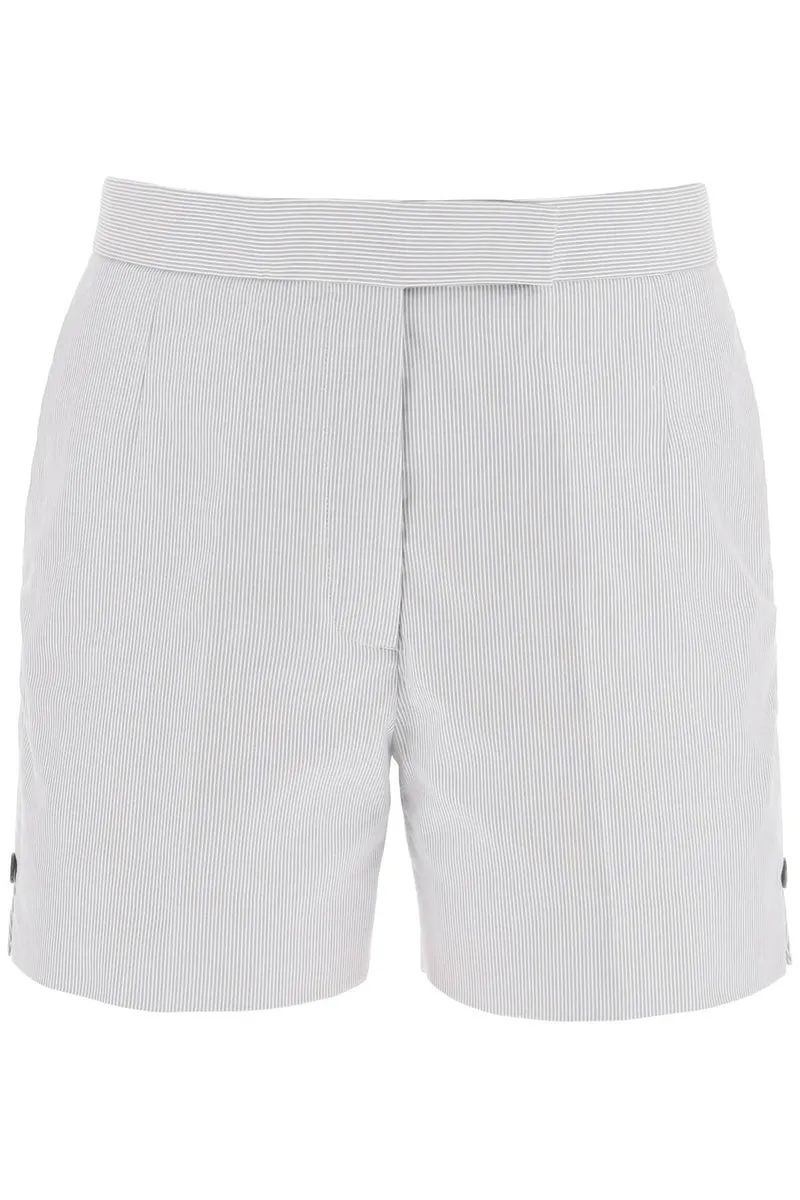 Thom Browne    Thom Browne Shorts With Pincord Motif
