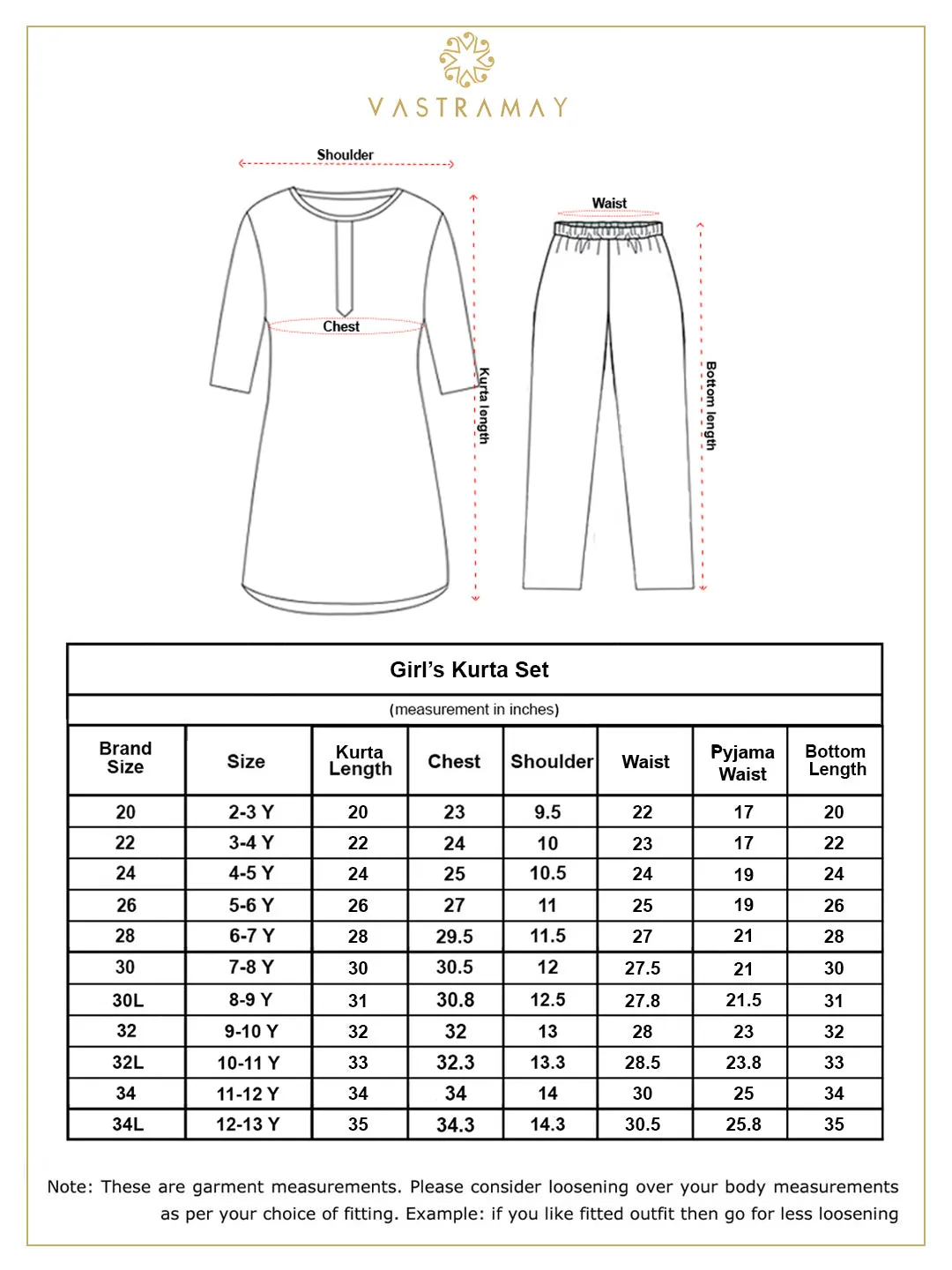 VASTRAMAY Girl's Green Pure Cotton Chikankari Kurta With Leggings