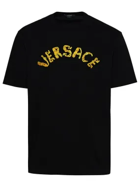 Versace    Versace Black Cotton T Shirt