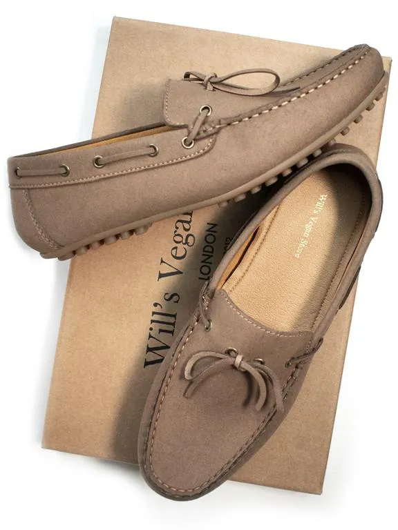 Will's Vegan Store Loafers Men Vegan Suede Mocha Brown