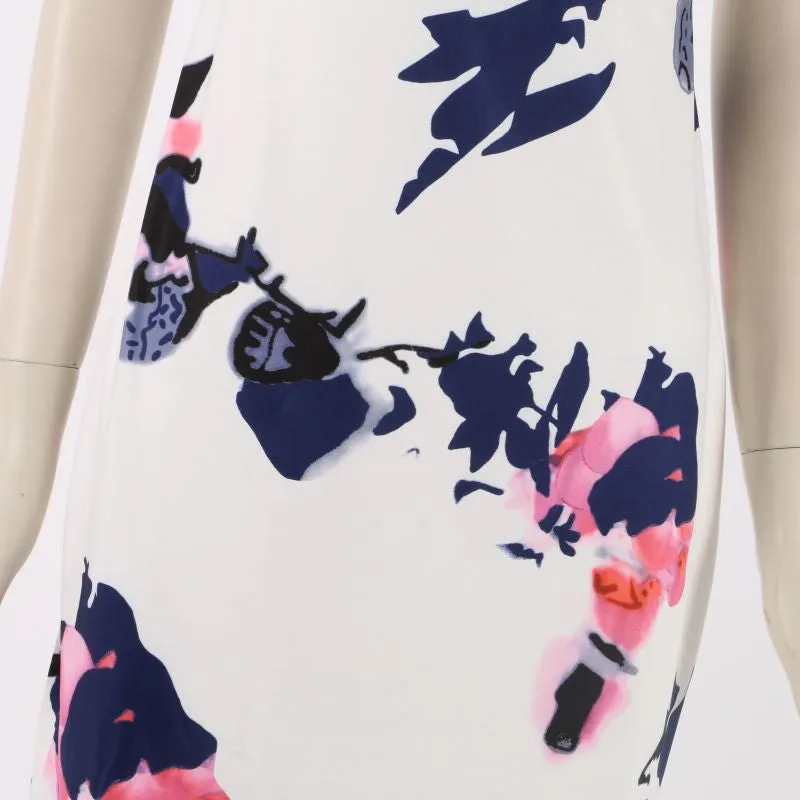 Women Bandage Bodycon Sleeveless Deep V Neck Dresses Floral Print Chinese Style Sexy Evening Party Dress LE3 SM6