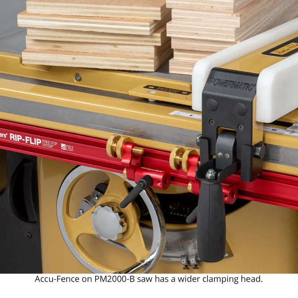 Woodpeckers RF-FS-50-PM Rip-Flip Fence Stop System - 50 Inch Capacity - Fits Powermatic & Biesemeyer