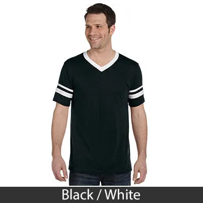 Zeta Beta Tau V-Neck Jersey with Striped Sleeves - 360 - TWILL